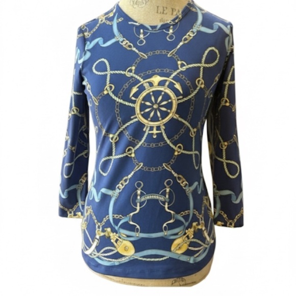 J. McLaughlin Tops - J.McLaughlin Nautical Theme Catalina Cloth Top Small Excellent Condition!